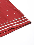 Varanga women straight emroidered kurta with printed bottom