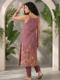Varanga Women Spaghetti Strap Straight Floral Kurta With Trousers