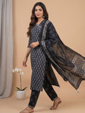Varanga Women Ethnic Jaipuri Printed  Angrakha Wih Salwar  & Dupatta