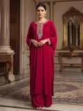 Zari Embroidered Neck Flared Kaftan with Trouser