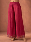 Ethnic Printed Kurta Set With Matching Palazzo And Dupatta