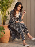 Varanga Women Ethnic Black Kurta Set With Dupatta