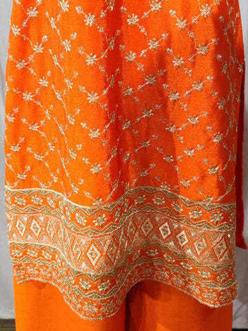 Varanga Women Ethnic Motifs Embroidered Regular Thread Work Kurta with Palazzos & With Dupatta