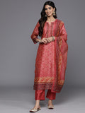 varanga-pink-bandhani-printed-regular-chanderi-silk-kurta-with-trousers-with-dupatta
