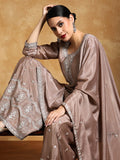 Varanga Women-Bead Work Kurta With Sharara And Dupatta