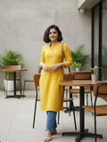 Mustard Kurta For Summer
