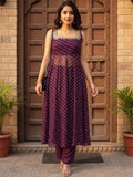 The Royal Plum Bandhani Women'S Kurta Set