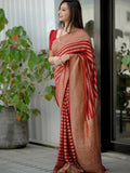 Ethnic Motifs Silk Cotton Handloom Banarasi Saree
