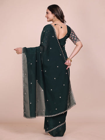 Varanga Embellished Embroidered Poly Chiffon Saree
