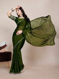 Varanga Floral Embroidered Silk Blend Heavy Work Saree