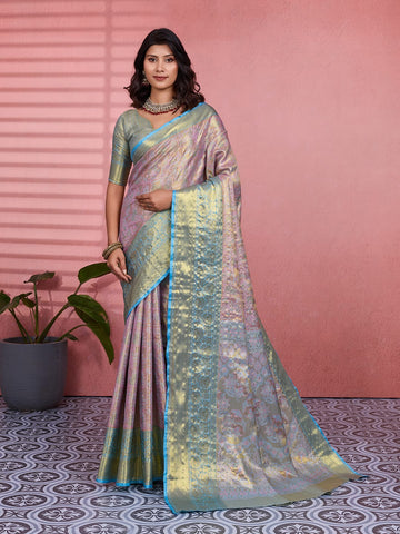 Luxurious silk Saree with rich woven pallu design