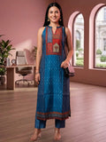 Indigo Geometric Printed Kurta Set