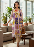 Botanical Patchwork Fusion A-Line Kurta