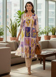 Botanical Patchwork Fusion A-Line Kurta