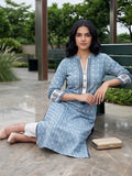 Blue Breeze Block-Print pure cotton Kurta