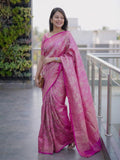 Luxurious silk Saree with rich woven pallu design