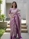Luxurious silk Saree with rich woven pallu design