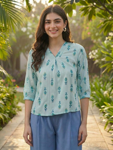 Varanga Women Summer Floral printed Top