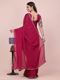 Varanga Embroidered Poly Chiffon Designer Saree