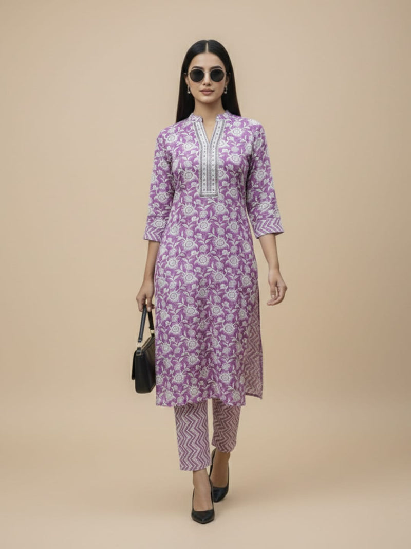 Pastel Pure cotton kurta set