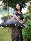 Ethnic Motifs Silk Cotton Handloom Banarasi Saree