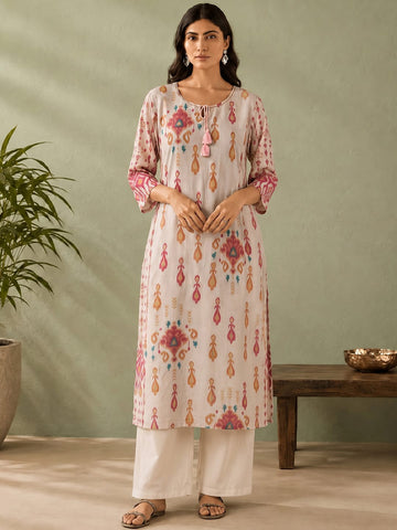 The Sunset Pure Silk Festive Women's Kurta Set
