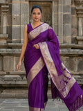 Ethnic Motifs Silk Cotton Handloom Banarasi Saree