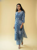 Classic Indigo Blue Cotton Kurta for Women
