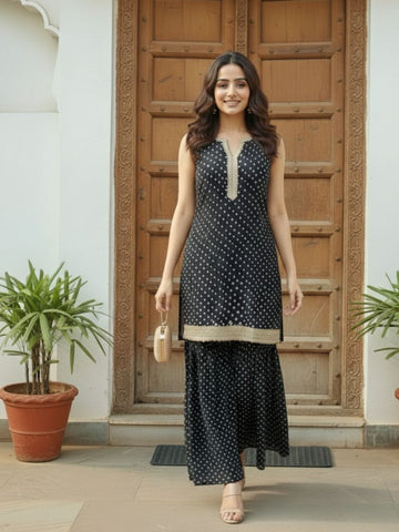 Fusion Bandhni Sharara Set