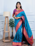Classic Indian Silk Saree with Rich woven  Pallu Design