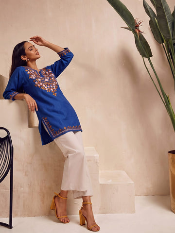 Kashmiri Embroidered Short Kurti