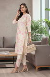 Varanga Women Off White Floral Printed Kurta With Bottom