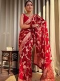 Ethnic Motifs Silk Cotton Handloom Banarasi Saree
