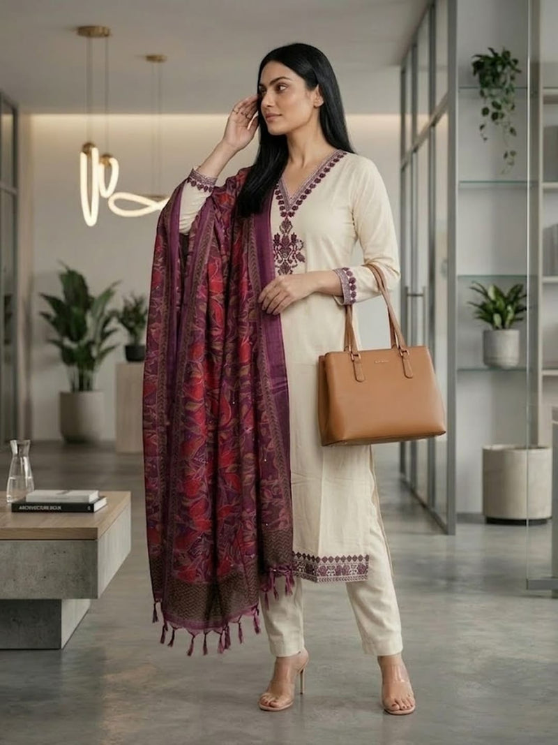 Heritage Hues Kurta Ensemble With Dupatta