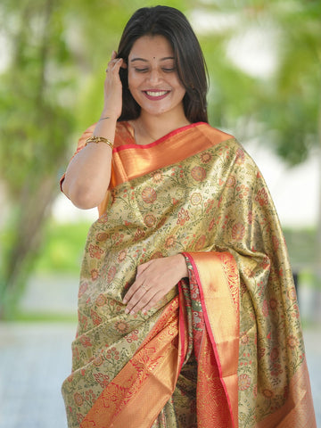 Classic Indian Silk Saree with Rich woven  Pallu Design