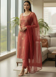 Varanga Women Regular Kurta with Trousers & With Dupatta