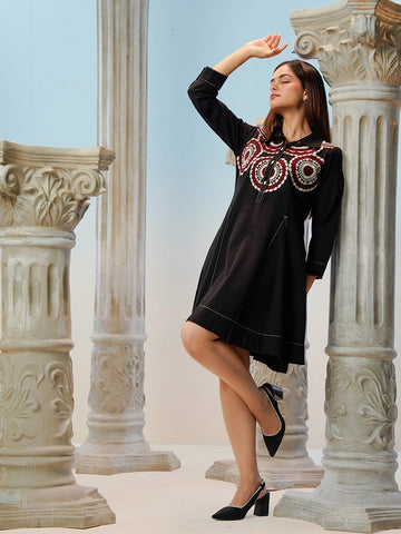 Black Premium Aline Dress