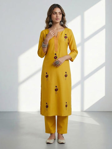 The Desert Bird Embroidered Kurta Set