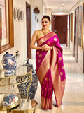 Ethnic Motifs Silk Cotton Handloom Banarasi Saree