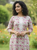 Rose Pink Lace Detail Suit Set