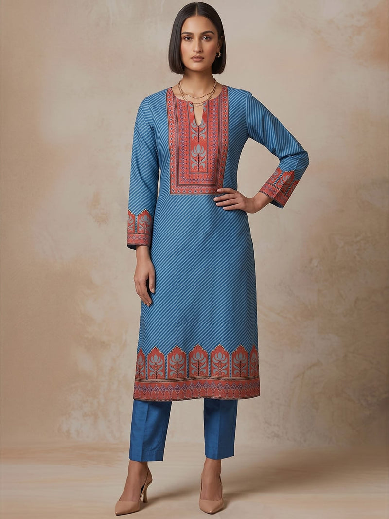 The Midnight Crimson Silk Women'S Kurta Set