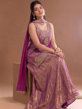Embroidered Shimmer Short Kurta With Palazzo And Dupatta