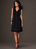 Black A- Line Midi Dress