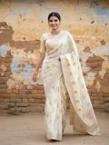 Ethnic Motifs Silk Cotton Handloom Banarasi Saree