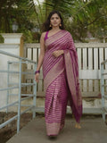 Ethnic Motifs Silk Cotton Handloom Banarasi Saree