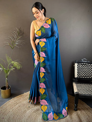 Luxurious silk Saree with rich woven pallu design