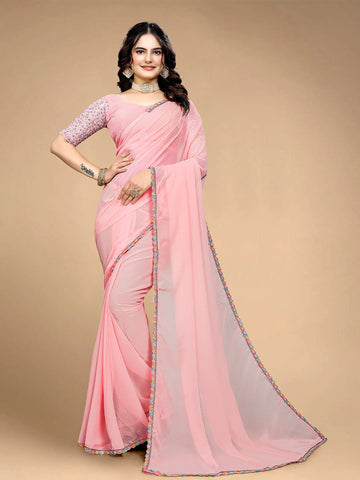 Varanga Sequinned Silk Blend Saree