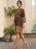 Varanga Brown Colored Women Summer Dress