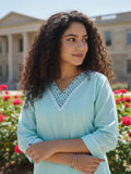 The Artisan Botanical V-Neck Kurta set