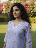 The Lavender Linear kurta Set